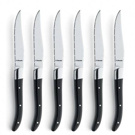 Amefa Knives - Royal Steak Set 6tlg. Schwarze Steakmesserbox - 