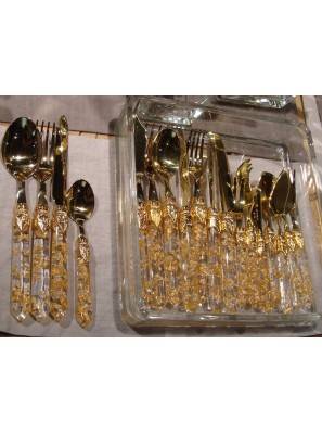 Luna Oro - Set 75 pcs Couverts Pvd Doré Rivadossi Sandro - 