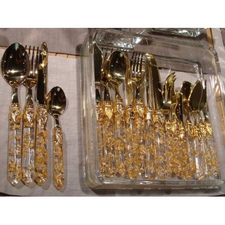 Luna Oro - 75 件套金色 Pvd 餐具 Rivadossi Sandro -