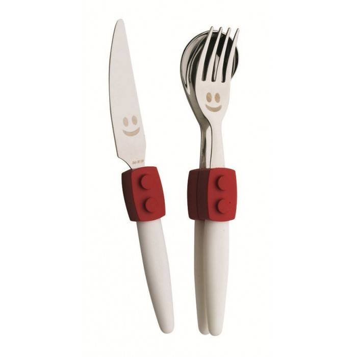 Children's cutlery - Click set 3pz - Costruzioni Style - Rivadossi -