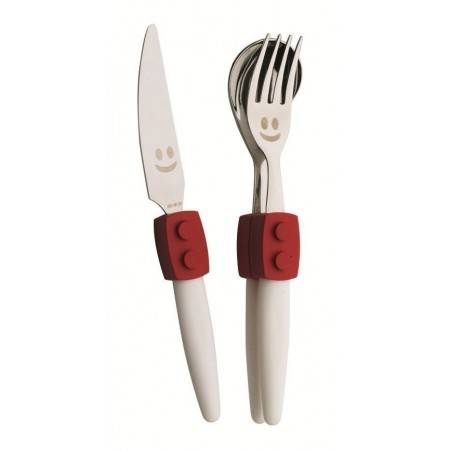 Children's cutlery - Click set 3pz - Costruzioni Style - Rivadossi -