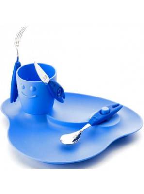 Set 5pz pour enfants Pappa - Dish, Glass and Cutlery - Party - Rivadossi -