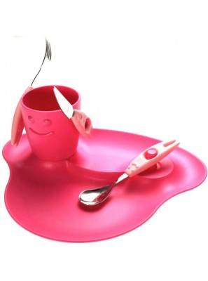 Set 5pz Children's Pappa - dish, glass and cutlery - Party - Rivadossi -
