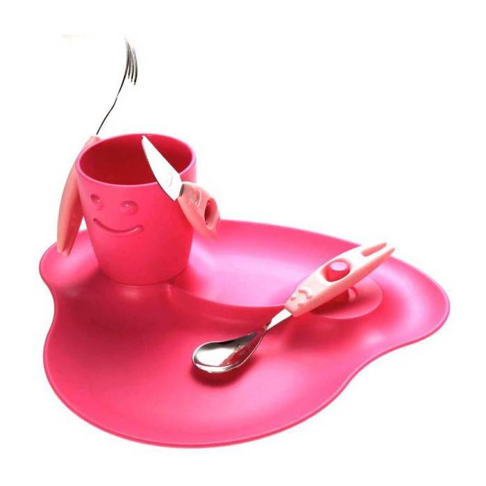 Set 5pz pour enfants Pappa - Dish, Glass and Cutlery - Party - Rivadossi - Set 5pz pour enfants Pappa - Dish, Glass and Cutlery - Party - Rivadossi -