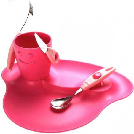 Set 5pz pour enfants Pappa - Dish, Glass and Cutlery - Party - Rivadossi -