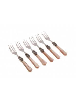 Italienisches Classic Besteck - 6-teiliges Set Dessertgabeln - Vittoria - 