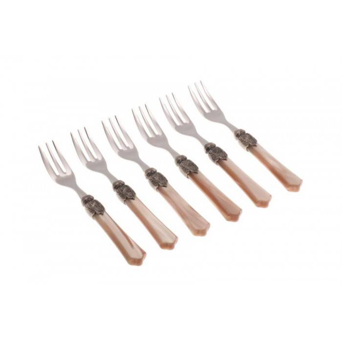 Italienisches Classic Besteck - 6-teiliges Set Dessertgabeln - Vittoria - 