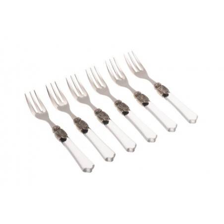 Couverts classiques italiens - Ensemble 6 fourchettes à dessert - Vittoria - 