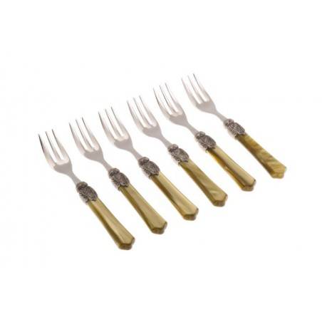 Italienisches Classic Besteck - 6-teiliges Set Dessertgabeln - Vittoria - 