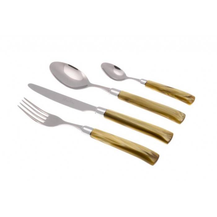 Italian Modern Flatware Giada Set 24 Pieces Pearl Handle -  - 