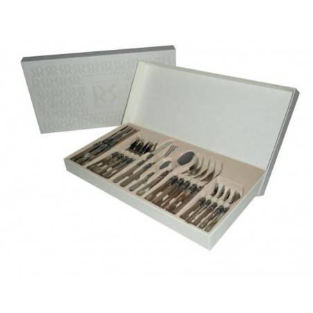 Italian Modern Flatware Giada Set 24 Pieces Pearl Handle -  - 