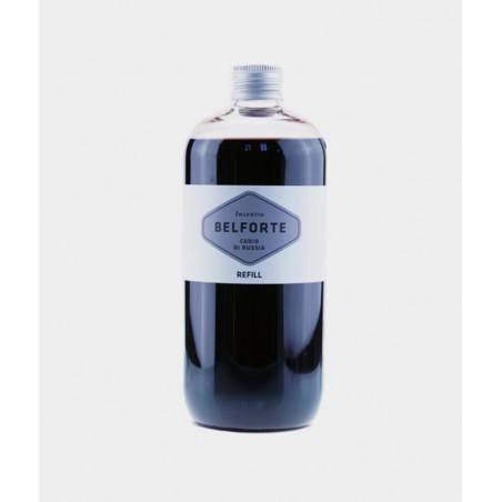Ricarica fragranze casa per diffusore - Belforte Fragranze Italiane - Made in Italy - Cuoio di russia 500 ml Black