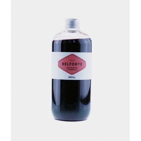 Ricarica fragranze casa per diffusore - Belforte Fragranze Italiane - Made in Italy - Mandarino e cannella 500 ml Black