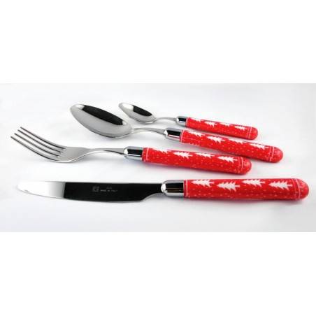 Naif St Claus Rivadossi Christmas Cutlery Set 24 Pieces - 