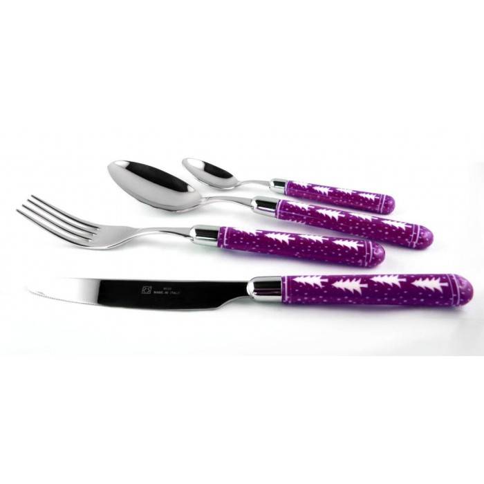 Naif St Claus Rivadossi Christmas Cutlery Set 24 Pieces -  - 