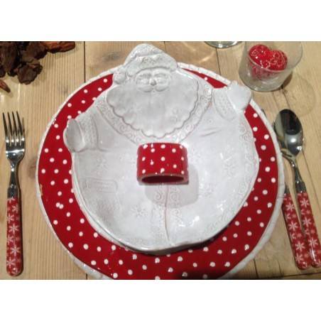 posate di Natale naif ice 24pz rosso tavola apparecchiata