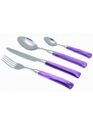 Italian Modern Flatware Giada Set 24 Pieces Pearl Handle -  - 