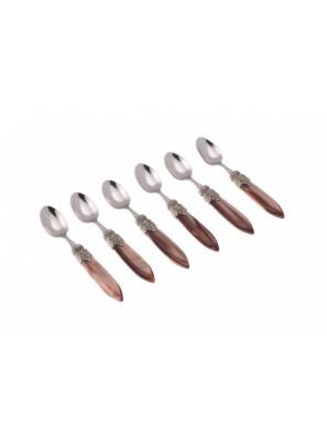 Rivadossi: Set of 6 Stainless Steel Moka Spoons - Laura -  - 