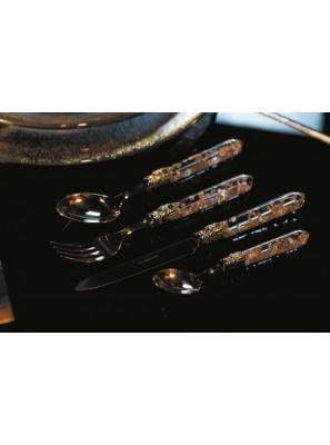Luna 金色餐具 Pvd 套装 24 件 - Rivadossi Sandro -