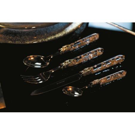 Luna 金色餐具 Pvd 套装 24 件 - Rivadossi Sandro -