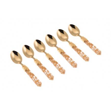 PRivadossi Luna Dorato cutlery coffee spoon - set 6pcs - Shop Online -  - 