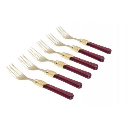 Rivadossi Vittoria Oro 餐具套装 6 件套甜叉 -