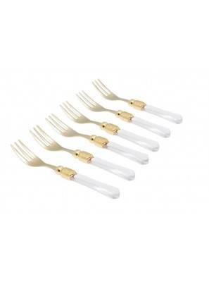 Rivadossi Vittoria Oro 餐具套装 6 件套甜叉 -