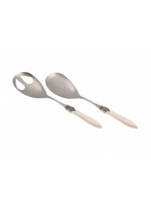 Rivadossi 2 件套沙拉餐具 Laura Antico 白色 -