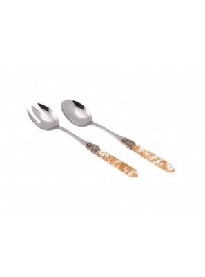 Luxury Cutlery To Serve Luna Salad set 2 pieces Rivadossi Stainless Steel 18/10 - 