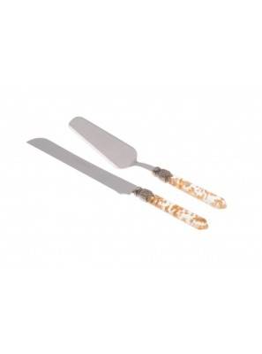 Luna Luxury Cutlery - Set 2 Sweet Pieces - Cake Shovel and Rivadossi Knife - 