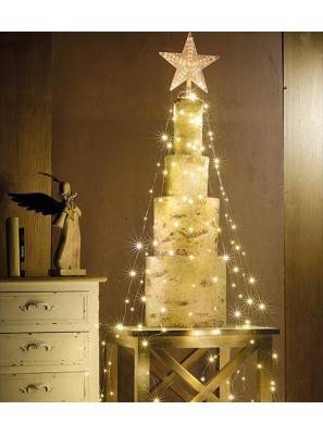 Embout en forme d'étoile pour arbre de Noël avec chute d'eau à 10 fils