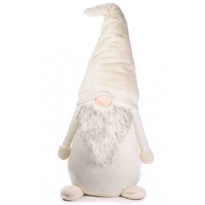 Père Noël ou gnome en tissu - Blanc - Hauteur 77 cm - 
