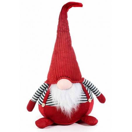 Père Noël ou Gnome en tissu - Rouge - Hauteur 72 cm