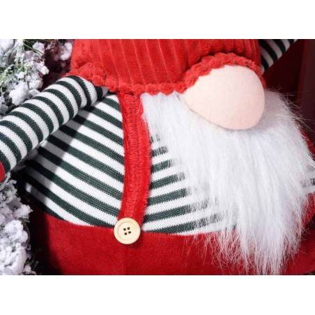 Santa Claus or Gnome in Fabric - Red - Height 72 cm - 2