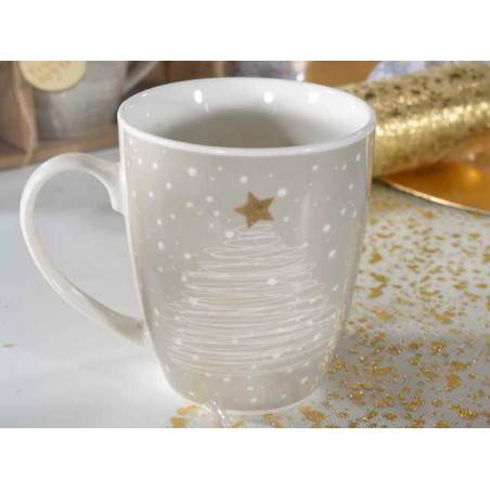 Tasses à déjeuner avec décor de Noël en porcelaine - Set 2 pièces - 2