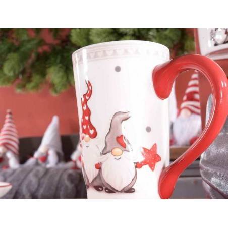 Weihnachtsmann Keramik Frühstückstasse - Set 2 Stück - 