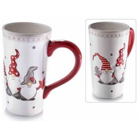 Santa Claus Ceramic Breakfast Cup - Set 2 Pieces - 3