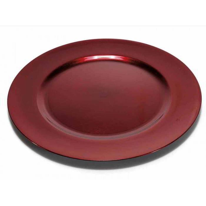 Set 6 Pieces Round Decorative Plates in Rigid Plastic -  - 