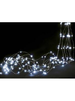 Lumières de Noël cascade 10 fils métalliques et 180 LED - 