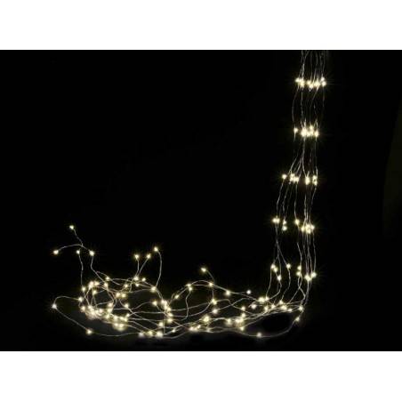 Lumières de Noël cascade 10 fils métalliques et 180 LED - 