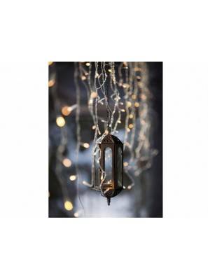 瀑布圣诞灯 10 根金属线和 180 个 LED -