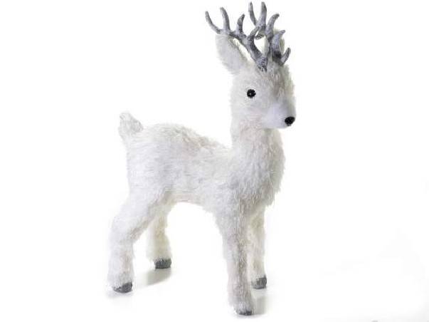 White Reindeer Christmas Decoration - 1