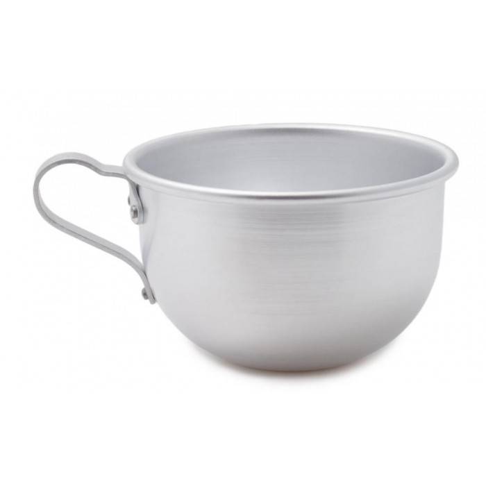 Vintage Style Aluminum Milk Cup with Handle 0.60 LT - Made in Italy -  - 