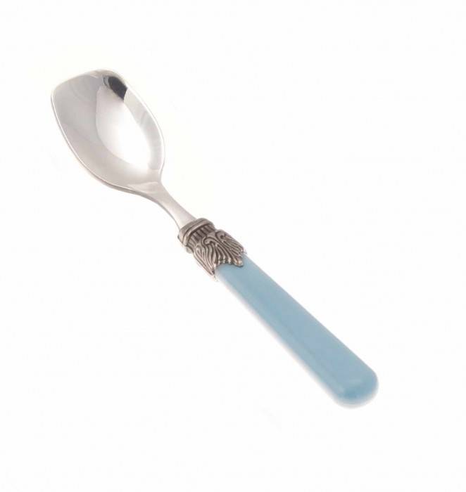 Set of 6 Pieces Ice Cream Spoon - Classic Light Blue Color - Rivadossi Sandro -  - 