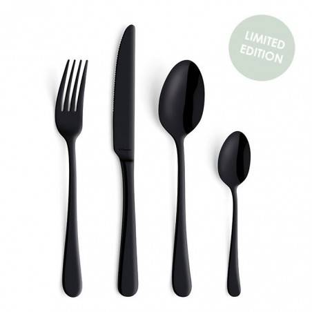 Posate Acciaio Inox Set 24 Pezzi - Pvd - Colore Nero - Austin Amefa - 