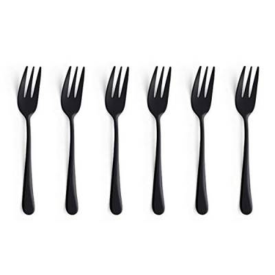 Dessert Forks Set 6 Pieces - Black Color - Austin Amefa -  - 