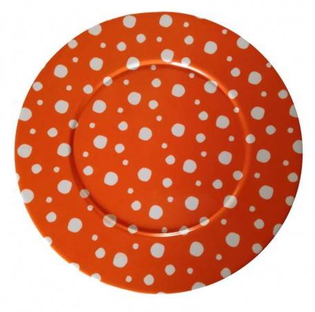 Set of 6 Pieces Placemat/Tray - Rivadossi Naif Neve Orange -  - 