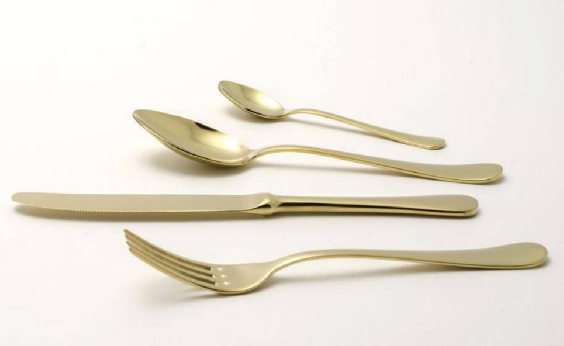 Service 24 Pieces Cutlery in Polished Golden Steel - Serena - Rivadossi Sandro -  - 