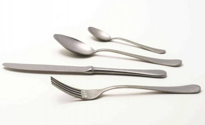 Vintage / Industrial Style Steel Cutlery - Serena Antico Set 24 Pieces -  - 