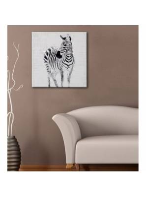 Gemalt auf Zebra-Leinwand – B cm 80 x 80 - 
